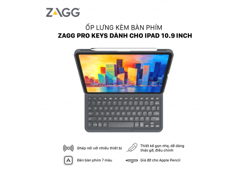 Ốp lưng kèm bàn phím ZAGG Pro Keys iPad 10.9 inch