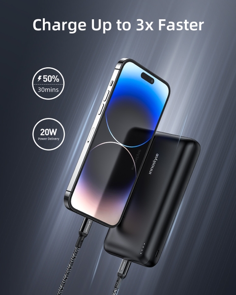 SẠC DỰ PHÒNG INNOSTYLE POWERMAX PD 20W 20000 MAH 1C2A OUTPUT IP20KPDBLK