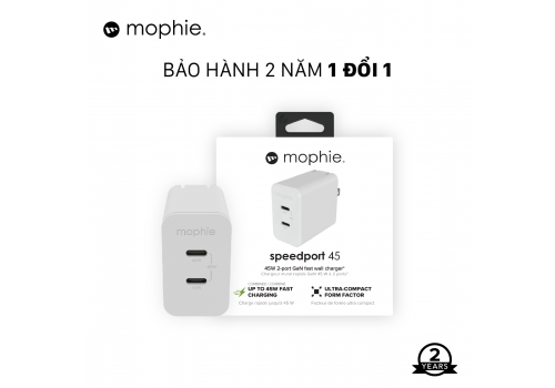 Sạc nhanh Mophie Power Delivery 45W GaN