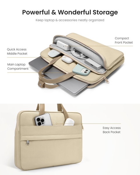 Túi đeo chéo TOMTOC (USA) Premium Theher Shoulder Bag Macbook 13/14, Ultrabook 13 H22C1