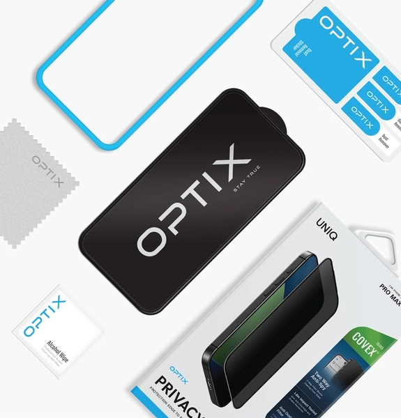 Miếng dán cường lực chống nhìn trộm UNIQ OPTIX COVEX PRIVACY Iphone 17 Series