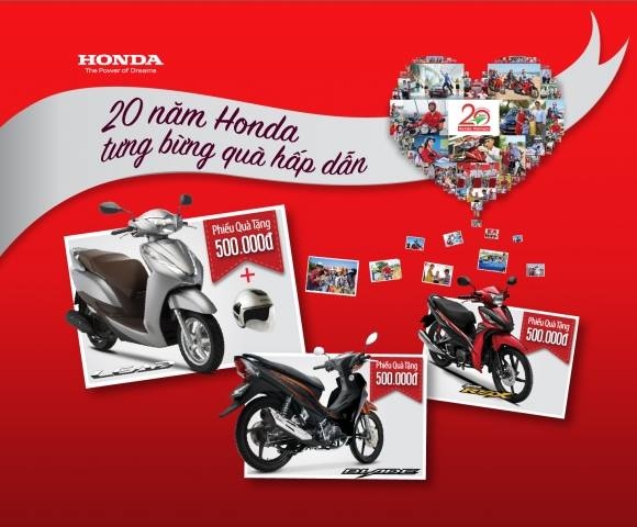 20 năm Honda, tưng bừng quà hấp dẫn!!!!!!!