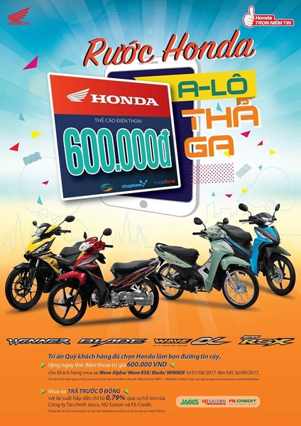 RƯỚC HONDA - ALO THẢ GA