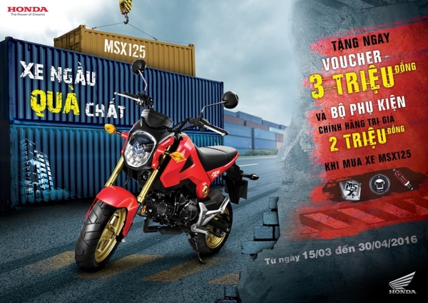 Honda Việt Nam tri ân khách hàng mua xe MSX 125cc