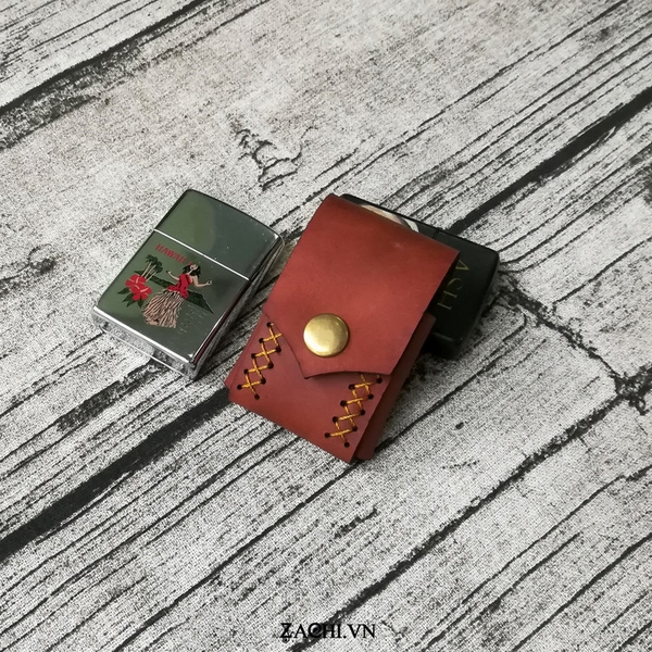 ZP323 - Bao da Zippo handmade da bò đeo thắt lưng