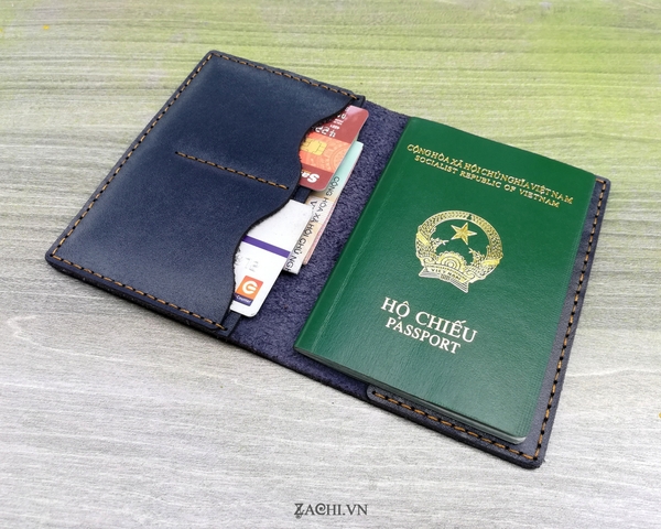 VNPP - Ví da passport handmade da bò