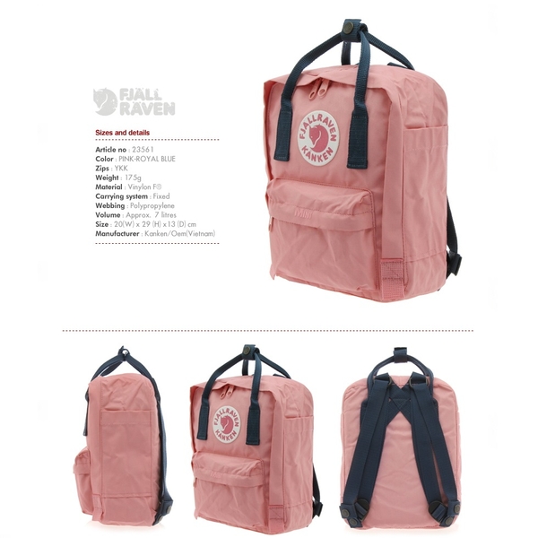 kanken pink royal blue