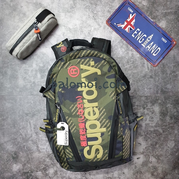 Superdry Camo Logo Tarp Backpack Green Balo laptop