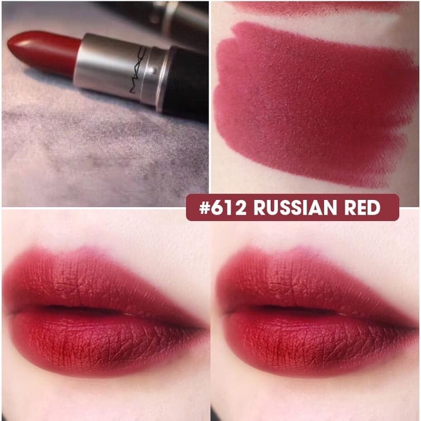 Rouge à Lèvres Mat MAC – 612 Russian RED – 3 G – Neuf Sous Emballage