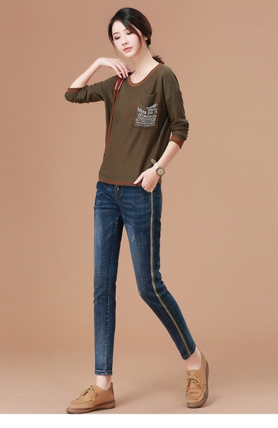 Quần jean nữ lưng thun viền kẻ TB0851 quan-jean-nu-lung-thun-vien-ke-tb0851-1