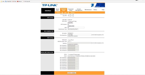 Giao diện khi thiết lập thông số wifi tại TP-Link