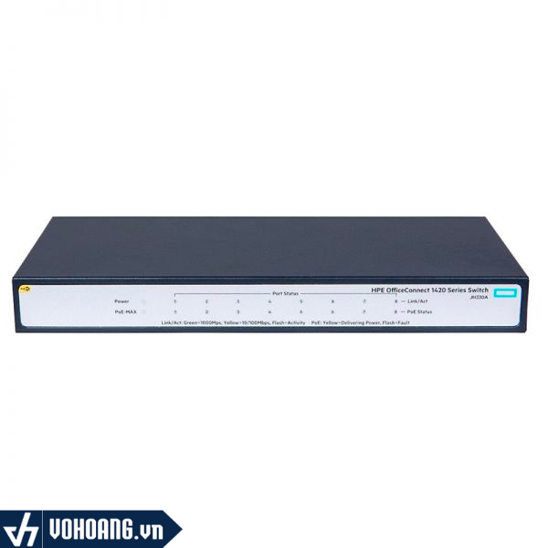 HPE OfficeConnect 1420 8G PoE+ (64W) Switch - JH330A | 8 Cổng Gigabit Với 4 Cổng PoE