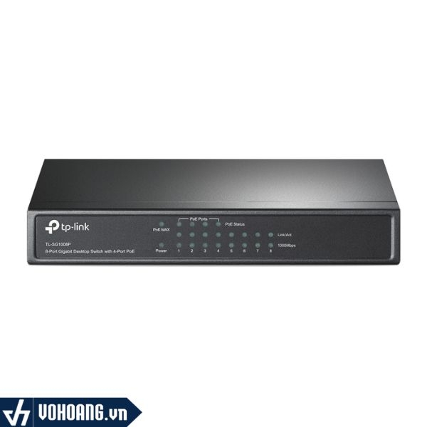 TP-LINK TL-SG1008P | Switch 8 Cổng Gigabit Với 4 Cổng PoE Tổng Công Suất 55W