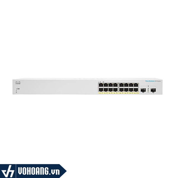 Cisco CBS220-16T-2G-EU | Switch Chia Mạng 16 Cổng Gigabit - Tích Hợp 2 Cổng SFP