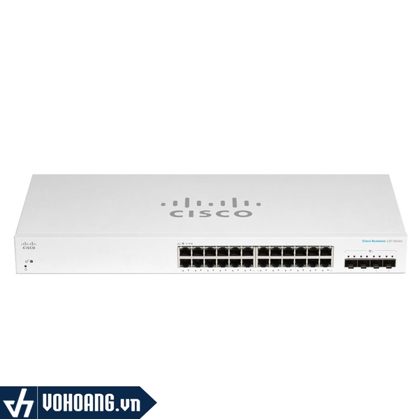 Cisco CBS220-24T-4X | Switch Thông Minh Gigabit 24 Cổng - Tích Hợp 4 Cổng 10G SFP