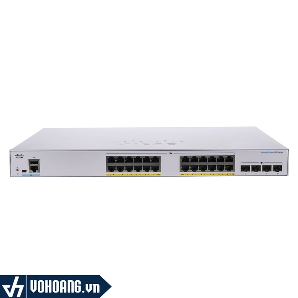 Cisco CBS350-24S-4G-EU | Switch Quản Lý 24 Cổng Gigabit - Tích Hợp 2 Cổng Gigabit Copper/SFP + 2 Gigabit SFP