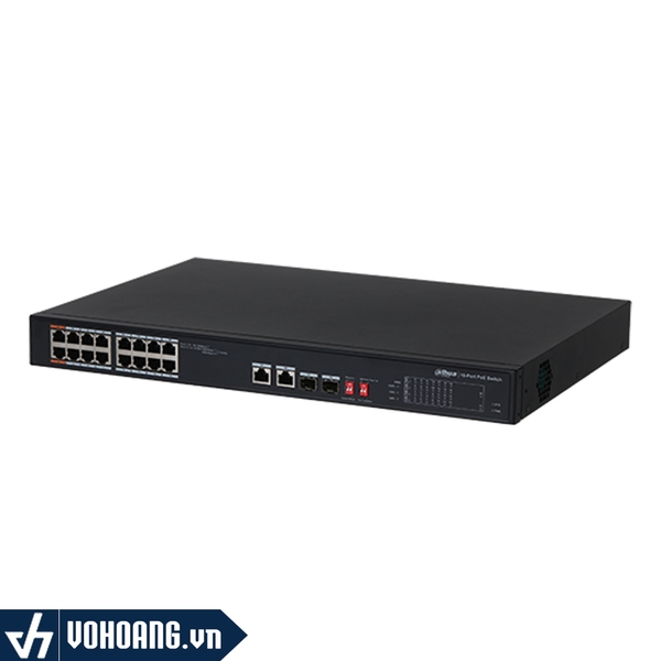 Dahua DH-PFS3218-16ET-135 | Switch 16 Cổng PoE+ Chuyên Dụng Cho Camera IP 135W