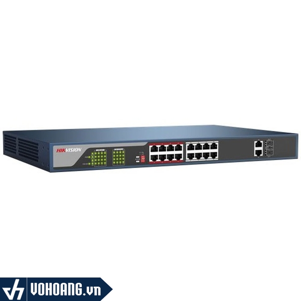 HIKVISION DS-3E0318P-E(C) | Switch PoE 230W 16 Cổng Và 2 Cổng Uplink 10/100/1000M