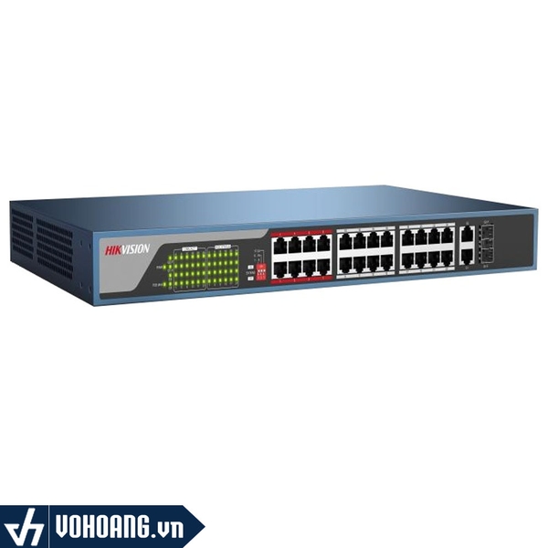 HIKVISION DS-3E0326P-E(C) | Switch PoE 370W 24 Cổng Và 2 Cổng Uplink 10/100/1000M