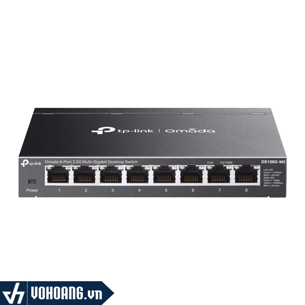 TP-Link DS108G-M2 | Switch Chia Mạng Omada 8 Cổng 2.5Gbps Tốc Độ Cao
