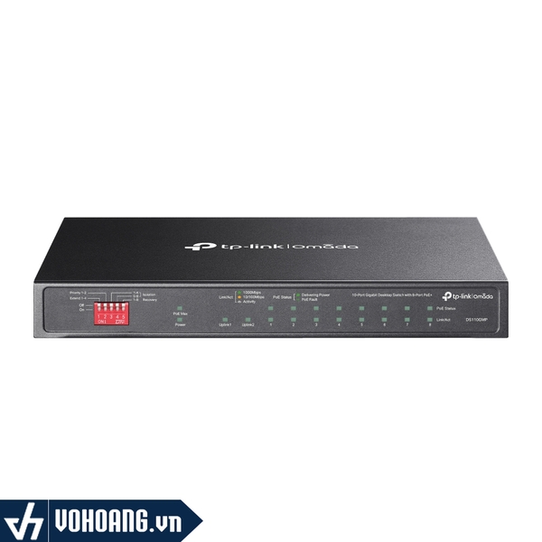 TP-Link DS110GMP | Switch Omada 10 Cổng Tốc Độ Gigabit - 8 Cổng PoE+ 123W