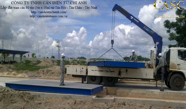 Lắp đặt trạm cân chìm 80 tấn 3m x 18m tại nhà máy Sorbitol Tân Hội Tân Châu Tây Ninh