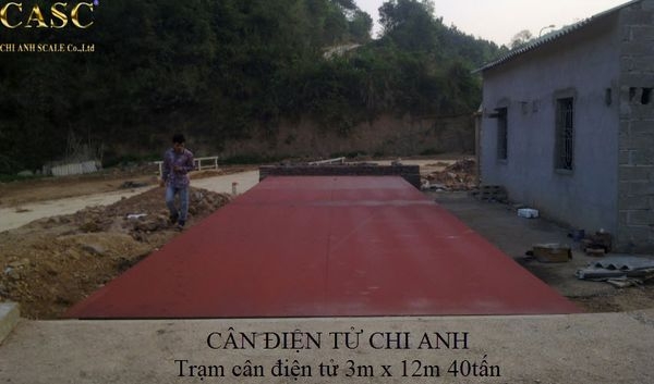 Cân xe tải 40 tấn 3m x 12m bàn cân thép