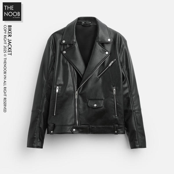 Nguyễn Đắc Toản Z.R - Áo Khoác Da Dáng Biker - 2025AK183 THE NOOB