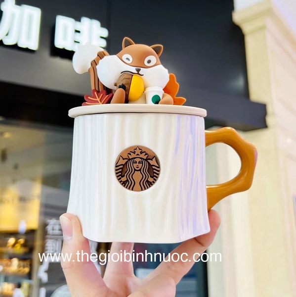 Ly Starbucks Squirrel Stump Mug 390ML