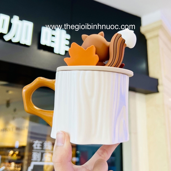 Ly Starbucks Squirrel Stump Mug 390ML