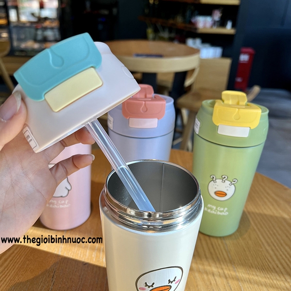 Ly Giữ Nhiệt Hoạ Tiết Hoạt Hình Siêu Cute 500ML