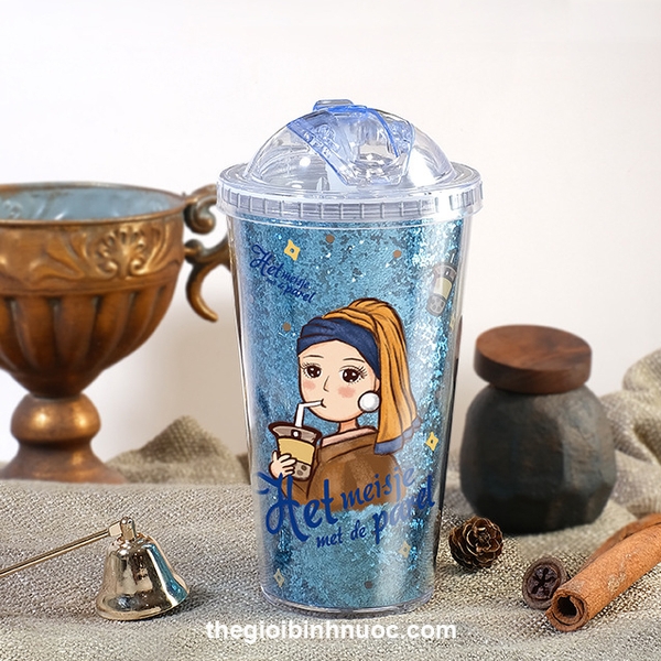 Ly Nhựa Cold Cup Kèm Ống Hút 480ML