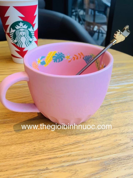 Ly Starbucks Pink Forest Animal Ceramic 355ML