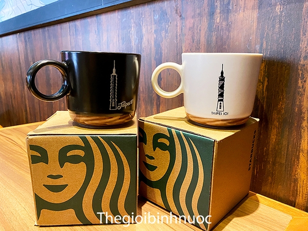 Starbucks Taipei 101 Handmade Porcelain Mug Limited Edition Black C184A