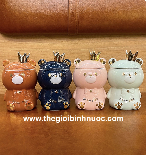 Ly Sứ Văn Phòng Hình Gấu Dễ Thương