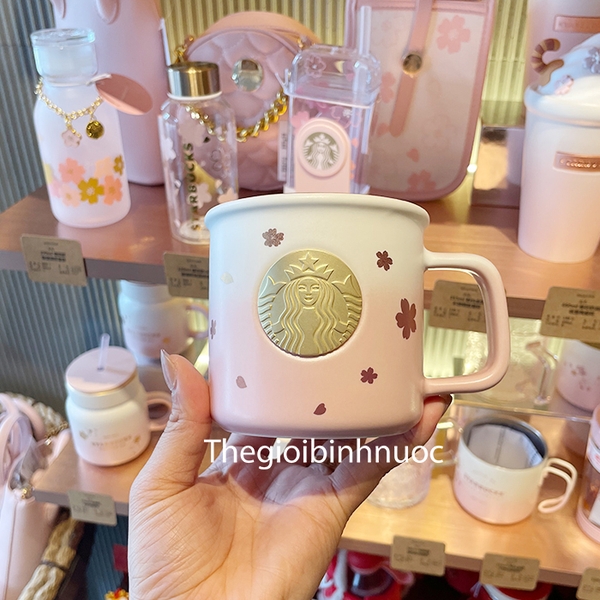 Starbucks Cup 2021 Sakura Flower Couple Bowling