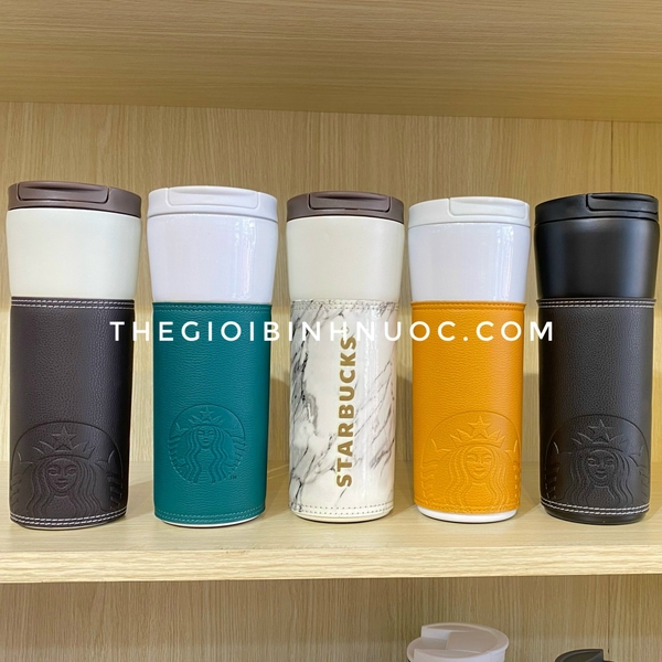 Bình Giữ Nhiệt Starbucks Korea 2020 Leather Thermos Cup