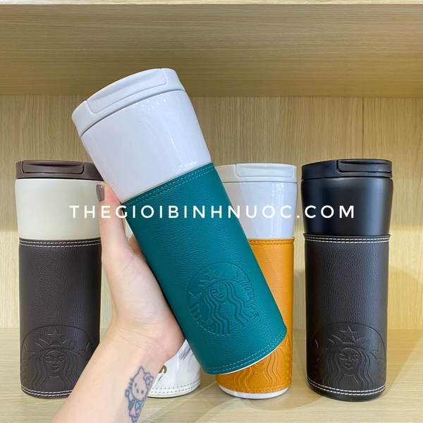 Bình Giữ Nhiệt Starbucks Korea 2020 Leather Thermos Cup