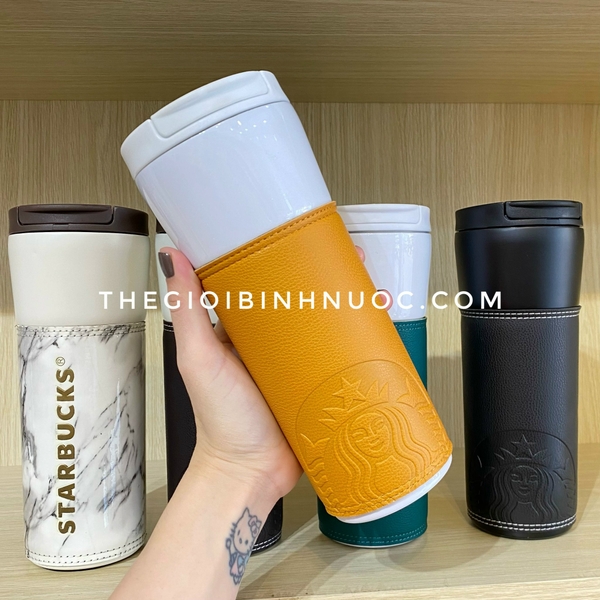 Bình Giữ Nhiệt Starbucks Korea 2020 Leather Thermos Cup