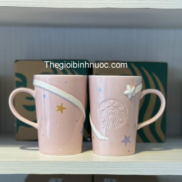 Ly STARBUCKS CHRISTMAS Pink Five-Pointed Meteor 300ML