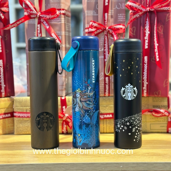 Bình Giữ Nhiệt Starbucks Kiểu Gỗ 473ML