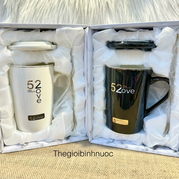 Ly Sứ Couple Trắng Đen 400ML