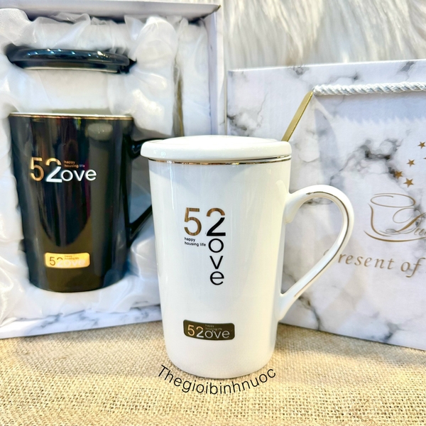 Ly Sứ Couple Trắng Đen 400ML