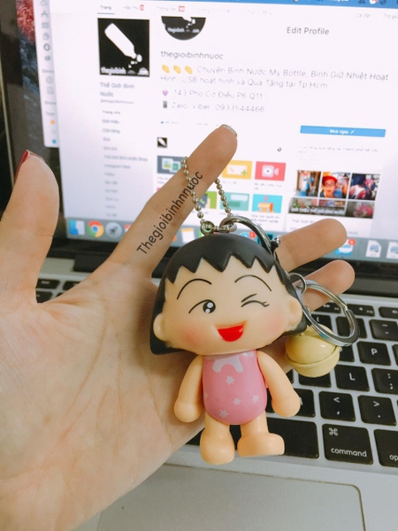 Móc Khóa Shin Cậu Bé Bút Chì, Maruko - Kèm Chuông