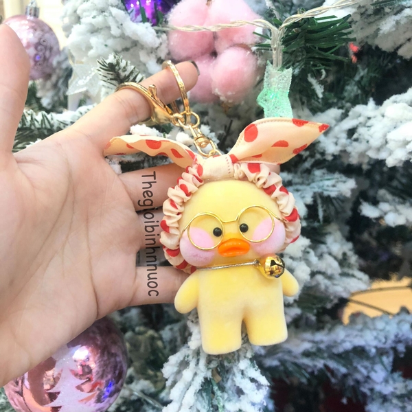 MÓC KHÓA VỊT MÁ HỒNG LALAFANFA Đội Nơ