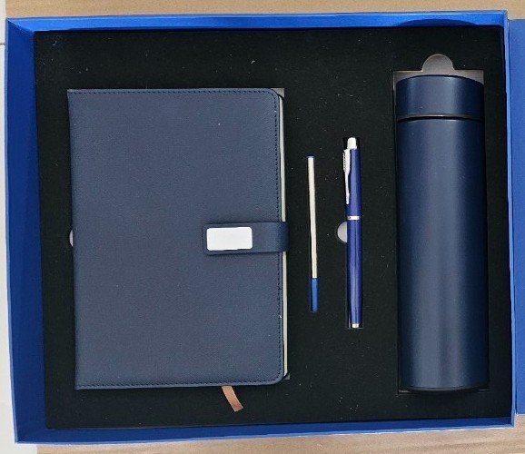 Sỉ In Logo Khắc Tên Bộ Hộp Quà Bình Giữ Nhiệt 500ML Kèm Bút Sổ BGN37