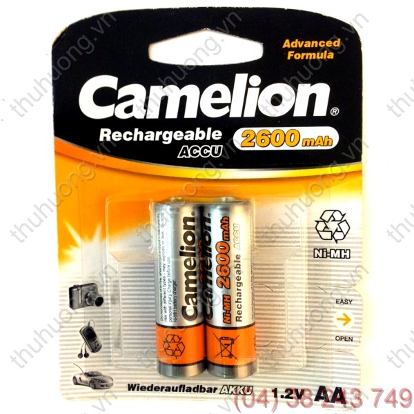 Pin tiểu AA sạc 2600mAh - CAMELION NH-AA2600BP2