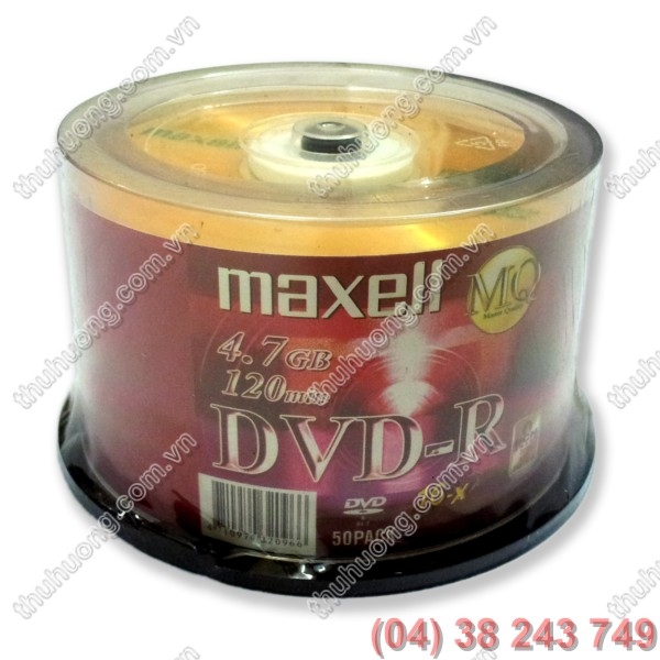 Đĩa DVD-R 4.7GB 16x - MAXELL (kô vỏ, ghi 1 lần)