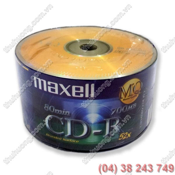 Đĩa CD-R 700MB 52x - MAXELL (kô vỏ, ghi 1 lần)