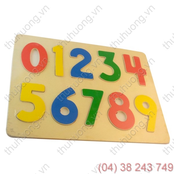 Bảng ghép hình chữ số (A4, gỗ)
